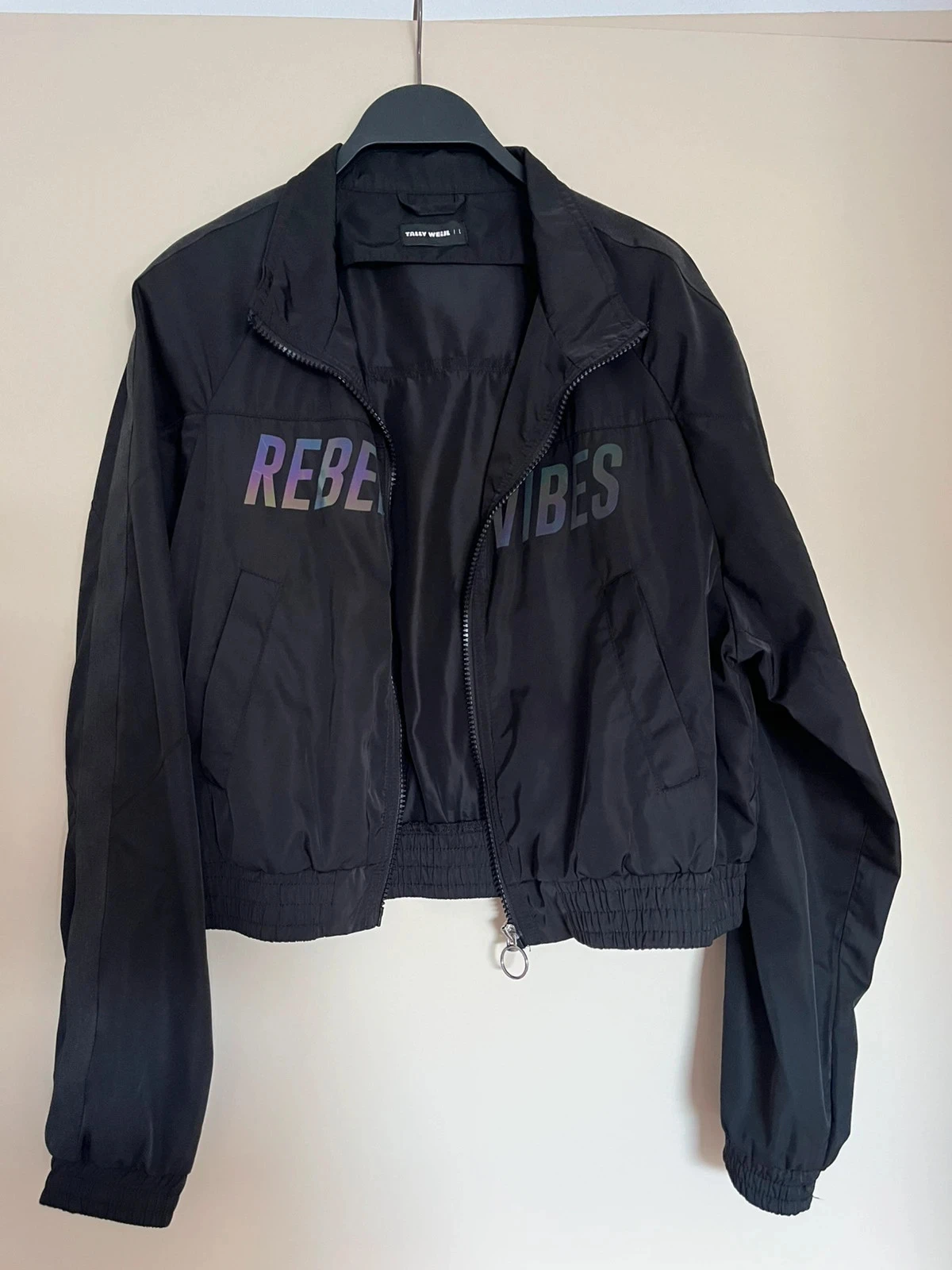 Veste corta-vento preta Tally Weijl, tamanho L – photo 2